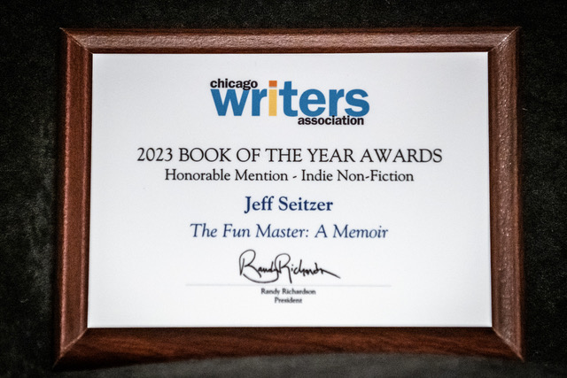 Jeff Seitzer writers award 2023 book of the year
